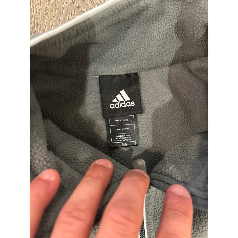 Adidas Mens Tennessee Volunteers Quarter Zip Fleece Pullover Gray Large NCAA - Picture 6 of 9